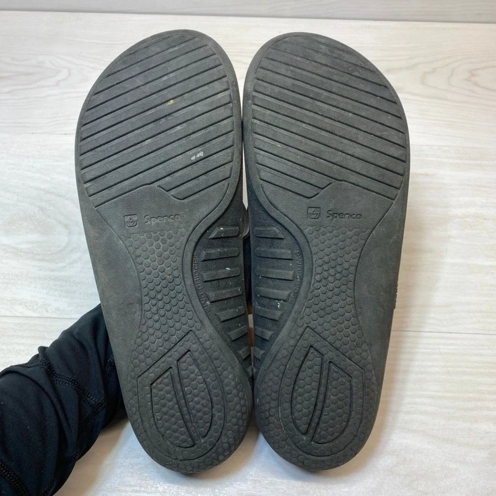 Spenco Mens 12 Sandals Yumi Orthotic Flip Flops Black Synthetic Arch Thong